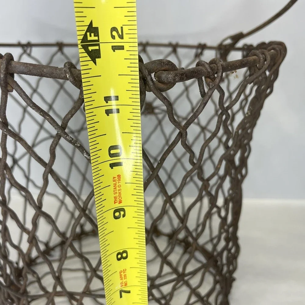 Vintage‎ American Industrial Wire Basket|Country Farmhouse Kitchen Decor